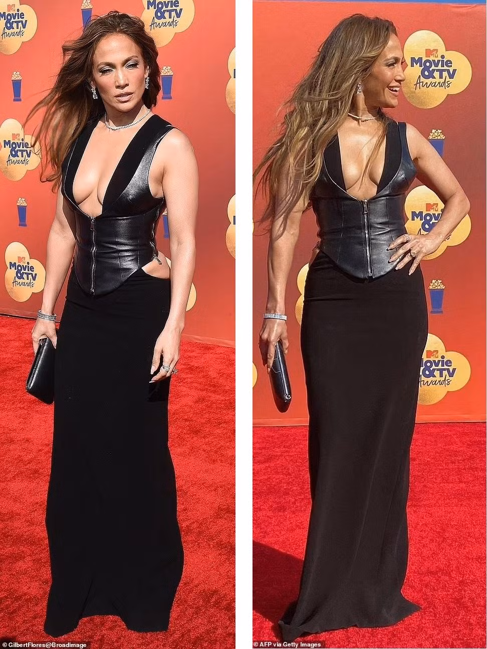 Jennifer Lopez là một trong mỹ nhân nổi bật nhất thảm đỏ Lễ trao giải MTV Movie & TV Awards 2022. Cô xuất hiện trong chiếc váy đen dài cắt khoét táo bạo ở thân trên kết hợp với áo da bó sát tôn vòng một "thả rông" nóng bỏng. Nữ ca sĩ 53 tuổi sở hữu hình thể săn chắc, quyến rũ không thua kém các đàn em đôi mươi, ba mươi. Tại sự kiện, Jennifer chiến thắng giải "Bài hát hay nhất" với "On My Way" trong phim "Marry Me". Jennifer Lopez là một trong mỹ nhân nổi bật nhất thảm đỏ Lễ trao giải MTV Movie & TV Awards 2022. Cô xuất hiện trong chiếc váy đen dài cắt khoét táo bạo ở thân trên kết hợp với áo da bó sát tôn vòng một "thả rông" nóng bỏng. Nữ ca sĩ 53 tuổi sở hữu hình thể săn chắc, quyến rũ không thua kém các đàn em đôi mươi, ba mươi. Tại sự kiện, Jennifer chiến thắng giải "Bài hát hay nhất" với "On My Way" trong phim "Marry Me".