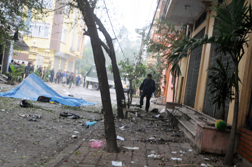 Hiện trường tan hoang sau vụ nổ