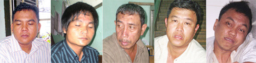  Các đối tượng chủ chốt của băng nhóm người Indonesia bị bắt giữ . Ảnh: C.T.V