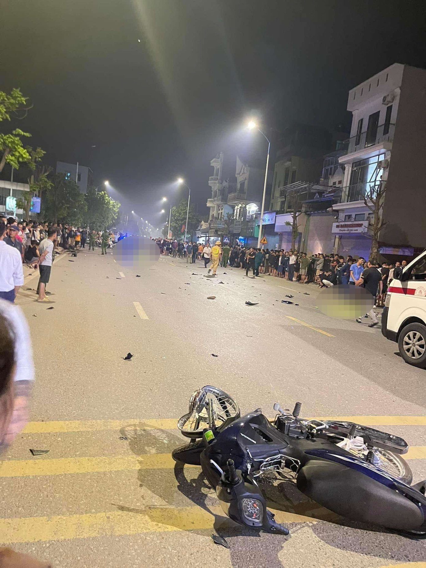 Hiện trường vụ tai nạn.