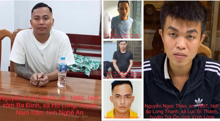 Các đối tượng trong vụ án.