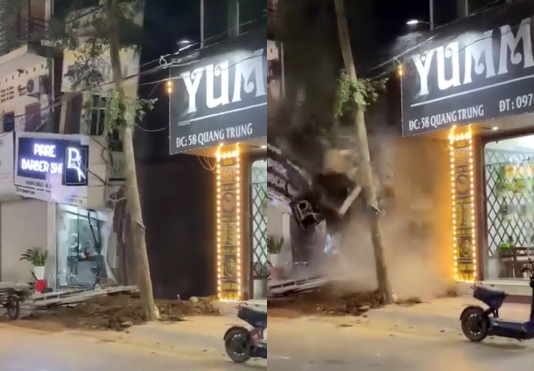 Hiện trường vụ việc. Ảnh cắt từ video người dân ghi lại. Hiện trường vụ việc. Ảnh cắt từ video người dân ghi lại.