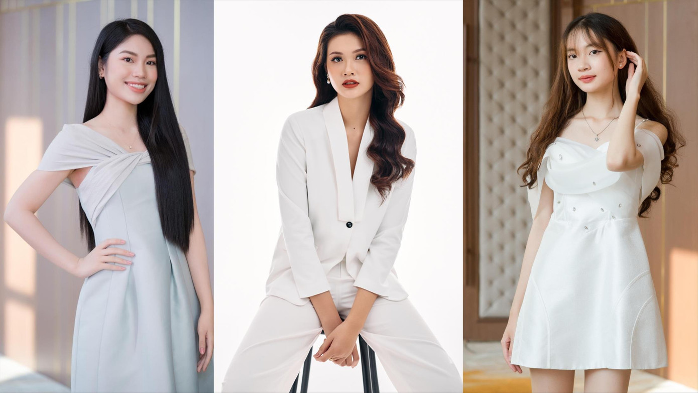 Thí sinh Trần Thùy Chi - Lê Thị Hồng Điễm - Bùi Thảo Linh (từ trái qua) Thí sinh Trần Thùy Chi - Lê Thị Hồng Điễm - Bùi Thảo Linh (từ trái qua)