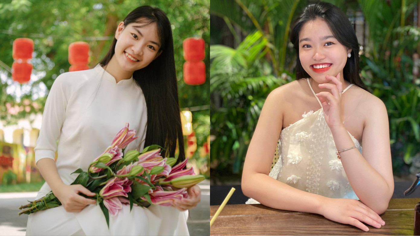 Thí sinh Thái Lưu Thu Ngân (trái) và Nguyễn Lê Thảo Ly