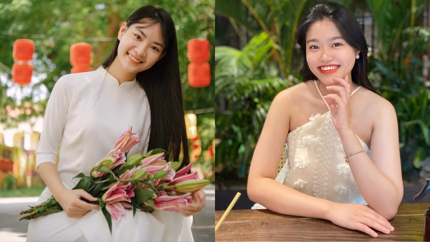 Thí sinh Thái Lưu Thu Ngân (trái) và Nguyễn Lê Thảo Ly Thí sinh Thái Lưu Thu Ngân (trái) và Nguyễn Lê Thảo Ly