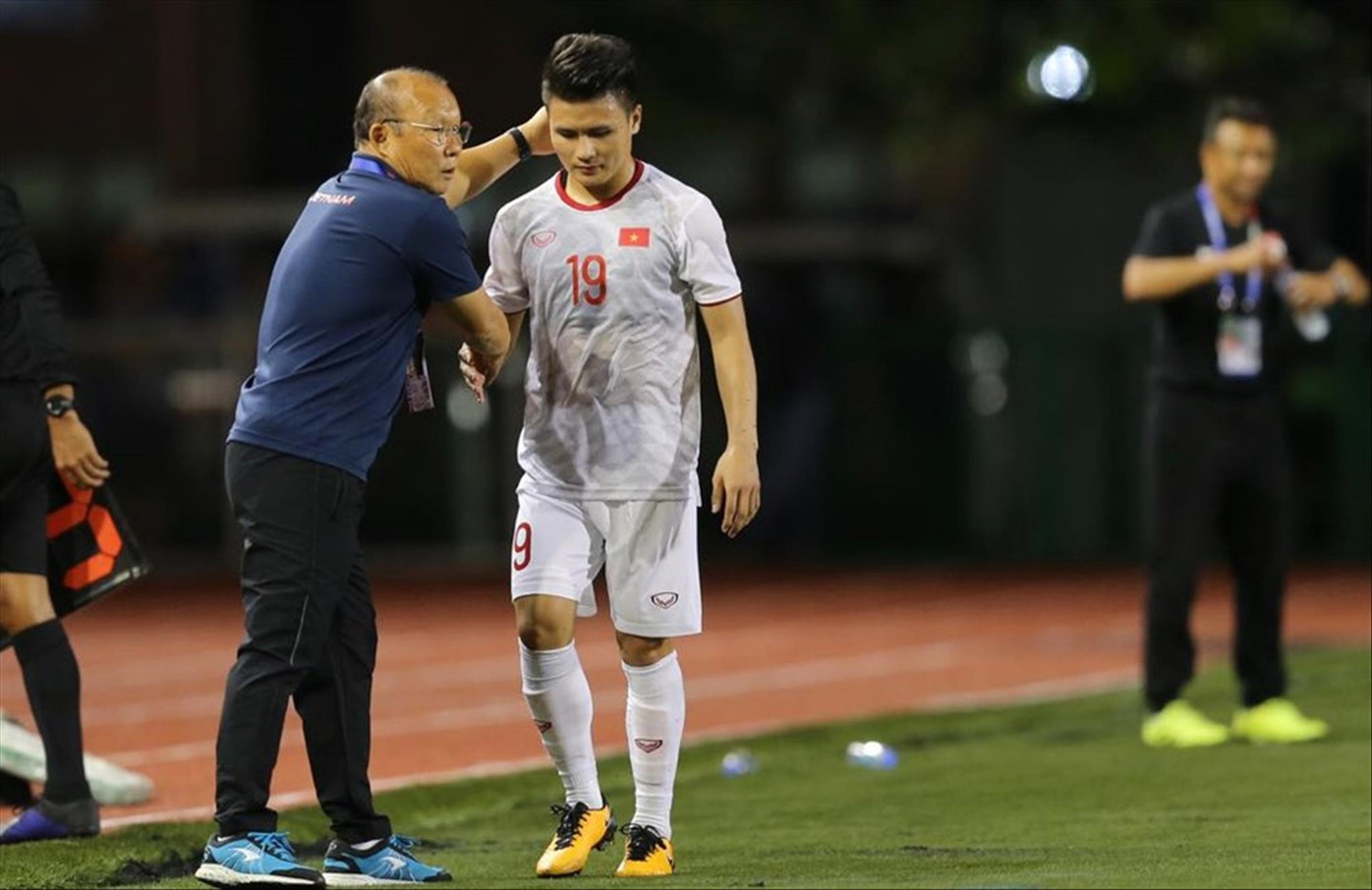 HLV Park Hang-seo gọi Quang Hải trở lại đội tuyển Việt Nam ở giải giao hữu tại TP Hồ Chí Minh. Ảnh: Anh Đoàn HLV Park Hang-seo gọi Quang Hải trở lại đội tuyển Việt Nam ở giải giao hữu tại TP Hồ Chí Minh. Ảnh: Anh Đoàn