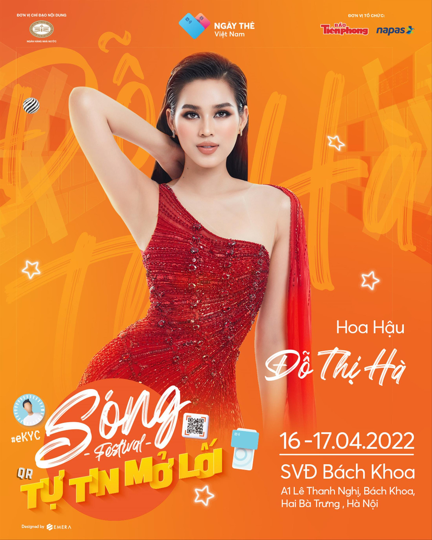 Hoa hậu Đỗ Thị Hà giao lưu ngay sáng khai mạc 16/4 tại SVĐ Bách Khoa