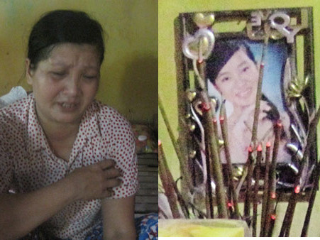 Bà Phạm Thị Lan, Mẹ nạn nhân Ngọc- đau đớn bên di ảnh của con gái. Bà Phạm Thị Lan, Mẹ nạn nhân Ngọc- đau đớn bên di ảnh của con gái
