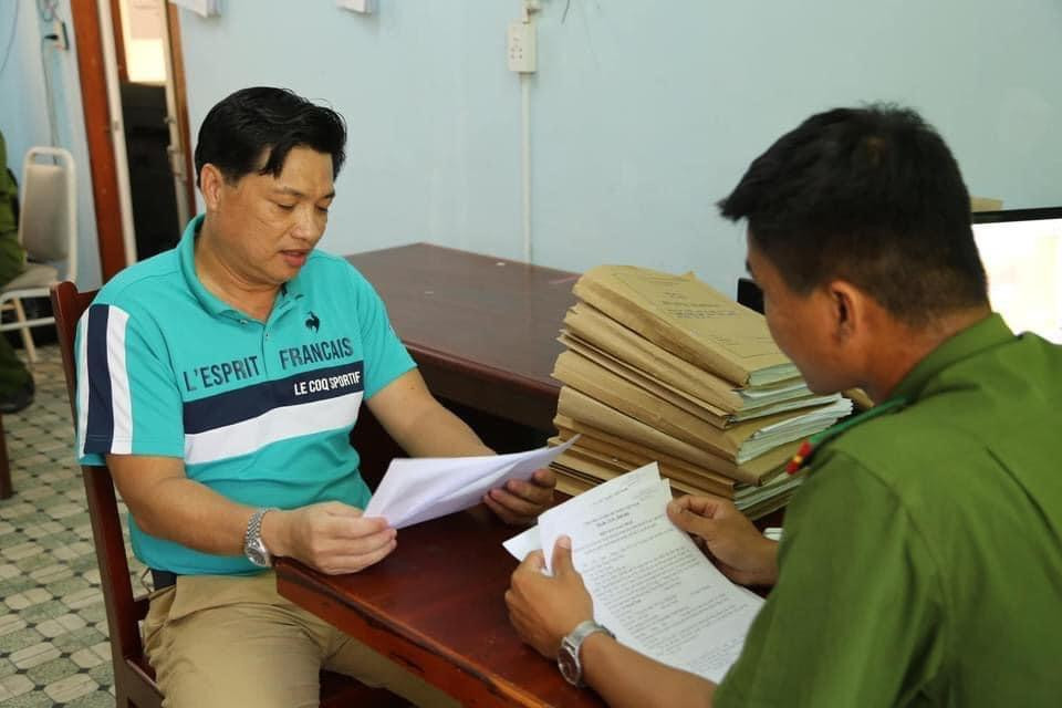 Công an TP. Phan Rang - Tháp Chàm làm việc với Vũ Thành Nam. Ảnh công an cung cấp. Công an TP. Phan Rang - Tháp Chàm làm việc với Vũ Thành Nam. Ảnh công an cung cấp.