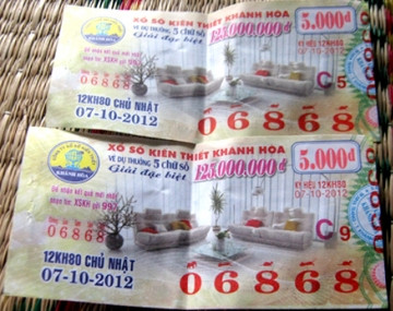 Những tờ vé số trúng giải đặc biệt 