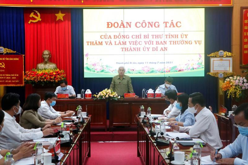 Bí thư Tỉnh ủy Bình Dương Nguyễn Văn Lợi chỉ đạo các đơn vị thực hiện nghiêm các quy định về phòng, chống dịch COVID-19 tại buổi làm việc vào chiều tối nay ở TP Dĩ An Bí thư Tỉnh ủy Bình Dương Nguyễn Văn Lợi chỉ đạo các đơn vị thực hiện nghiêm các quy định về phòng, chống dịch COVID-19 tại buổi làm việc vào chiều tối nay ở TP Dĩ An