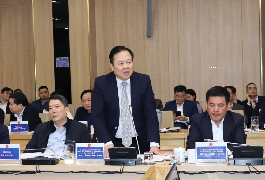 Chủ tịch Ủy ban Quản lý vốn Nhà nước tại doanh nghiệp Nguyễn Hoàng Anh phát biểu