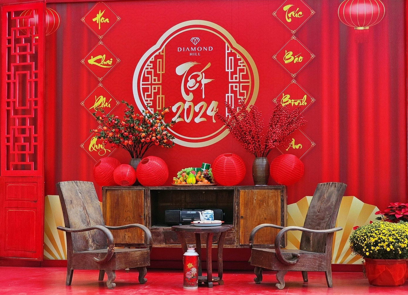 Một góc mang không khí Tết đến thật gần với cư dân BV Diamond Hill Bắc Giang