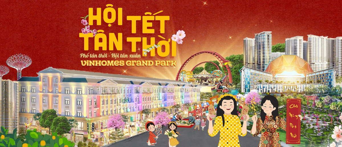 Hội Tết “Phố Tân Thời - Hội Tân Xuân” sẽ diễn ra từ 15h00 đến 20h00 các ngày 27 - 28/01/2024 tại tuyến phố Broadway, đại đô thị Vinhomes Grand Park