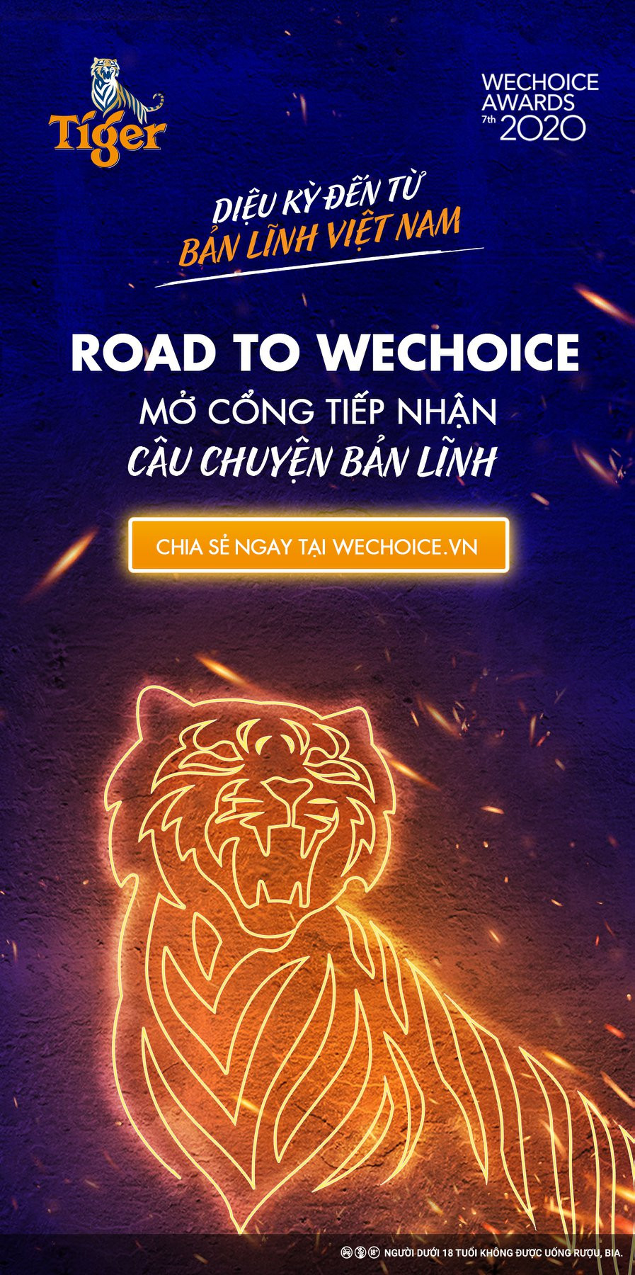 Tiger Beer và WeChoice Awards 2020 khi ấy gửi gắm niềm tin rằng, chính tại hạng mục này, bạn có thể tìm thấy đầy đủ những nhân vật, câu chuyện về bản lĩnh đời thường ấn tượng nhất năm, đồng thời cùng vinh danh, cổ vũ và lan tỏa thật nhiều những nguồn cảm hứng đẹp đẽ đó tới cộng đồng.