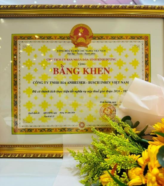 AB InBev Việt Nam được biểu dương Người Nộp Thuế Tiêu Biểu 2020-2022 ảnh 2