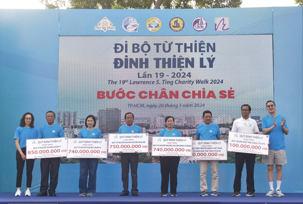 Toàn bộ số tiền quyên góp từ chương trình được trao đến Quỹ Vì Người nghèo Quận 7, Quận 8, Huyện Nhà Bè, Huyện Bình Chánh, Quỹ Chung Một Tấm lòng của Đài HTV, Quỹ Bảo trợ Tài năng Thể thao của Sở Văn hóa Thể thao TP.HCM
