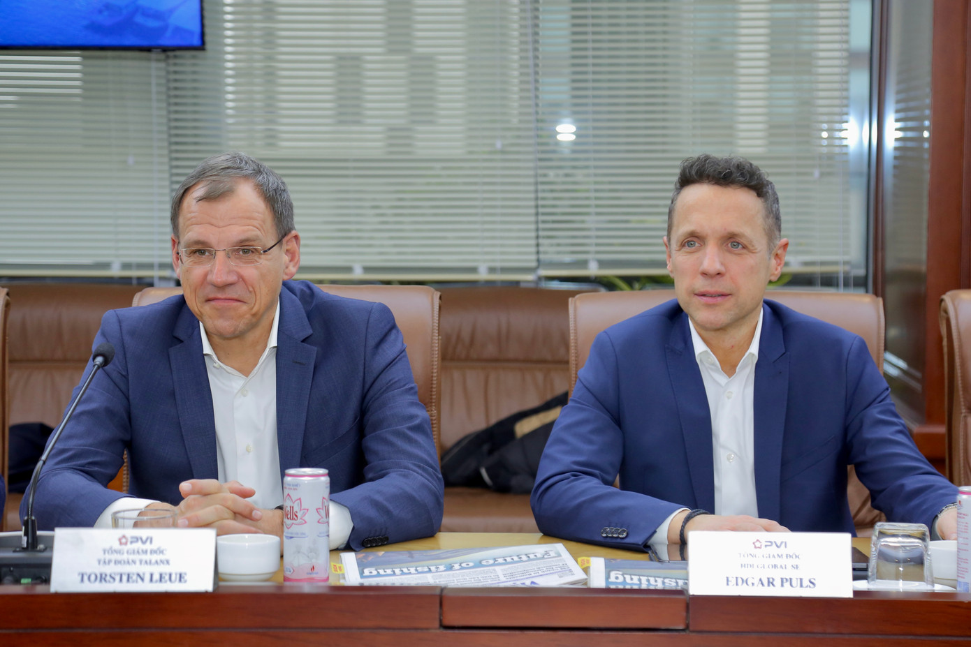 Ông Torsten Leue – Tổng giám đốc Tập đoàn Talanx và Ông Edgar Puls – Tổng giám đốc HDI Global SE đến thăm và làm việc tại Trụ sở Tòa PVI.