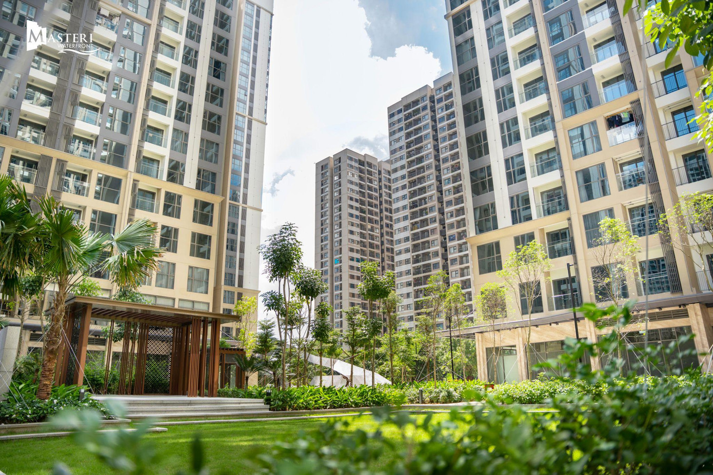 Không gian xanh bình yên tại Masteri Waterfront