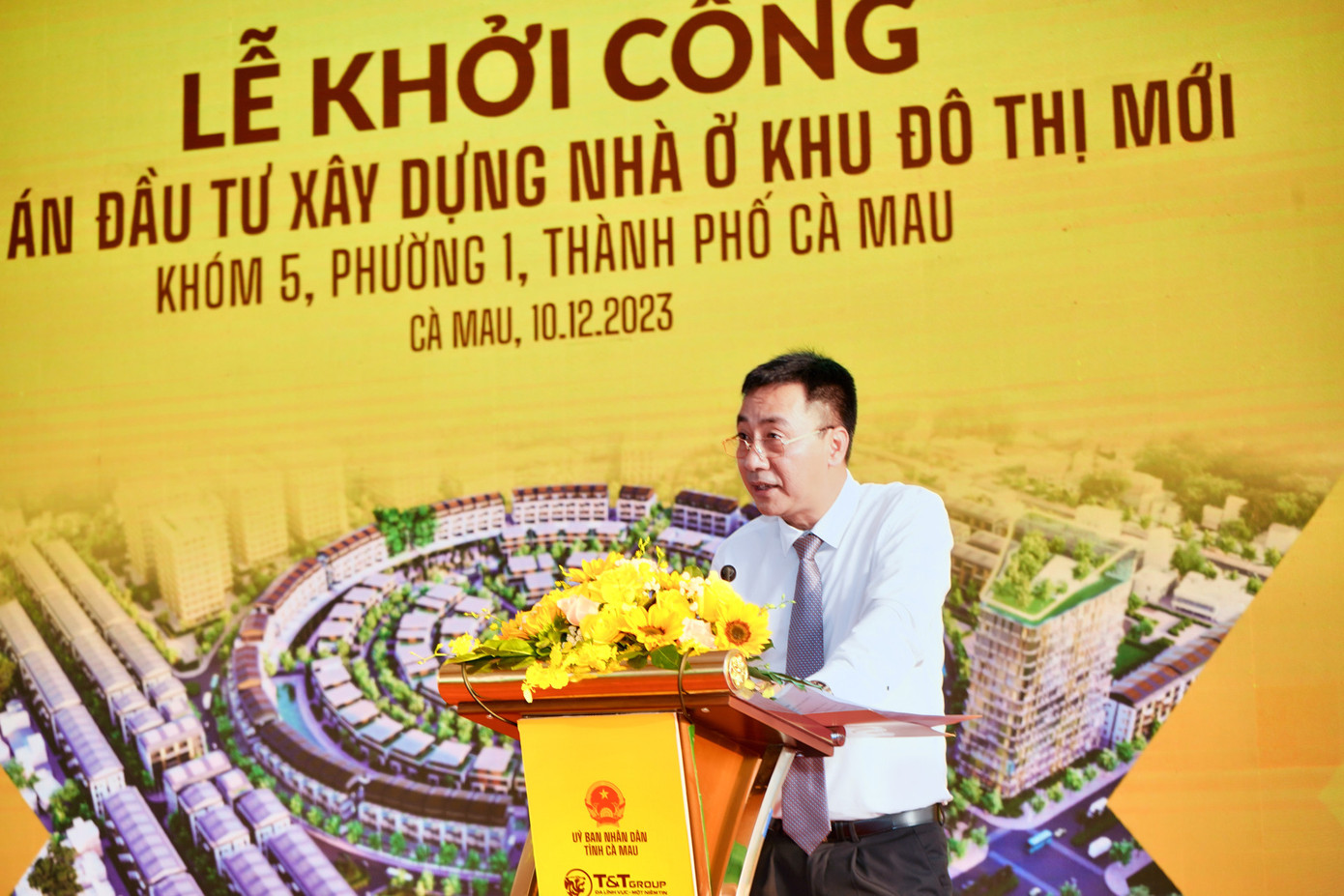 Ông Nguyễn Anh Tuấn, Phó Tổng Giám đốc Tập đoàn T&amp;T Group phát biểu tại sự kiện.