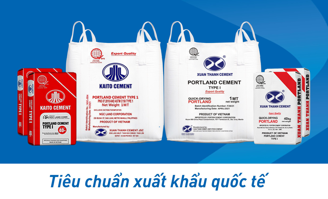 Một số sản phẩm xi măng xuất khẩu của Xi Măng Xuân Thành