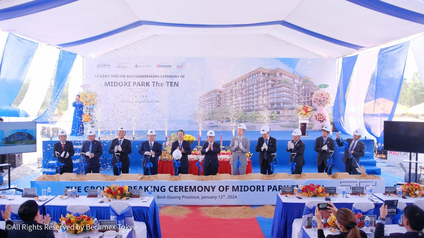 Lễ động thổ dự án MIDORI PARK The TEN sáng nay ngày 12/1.