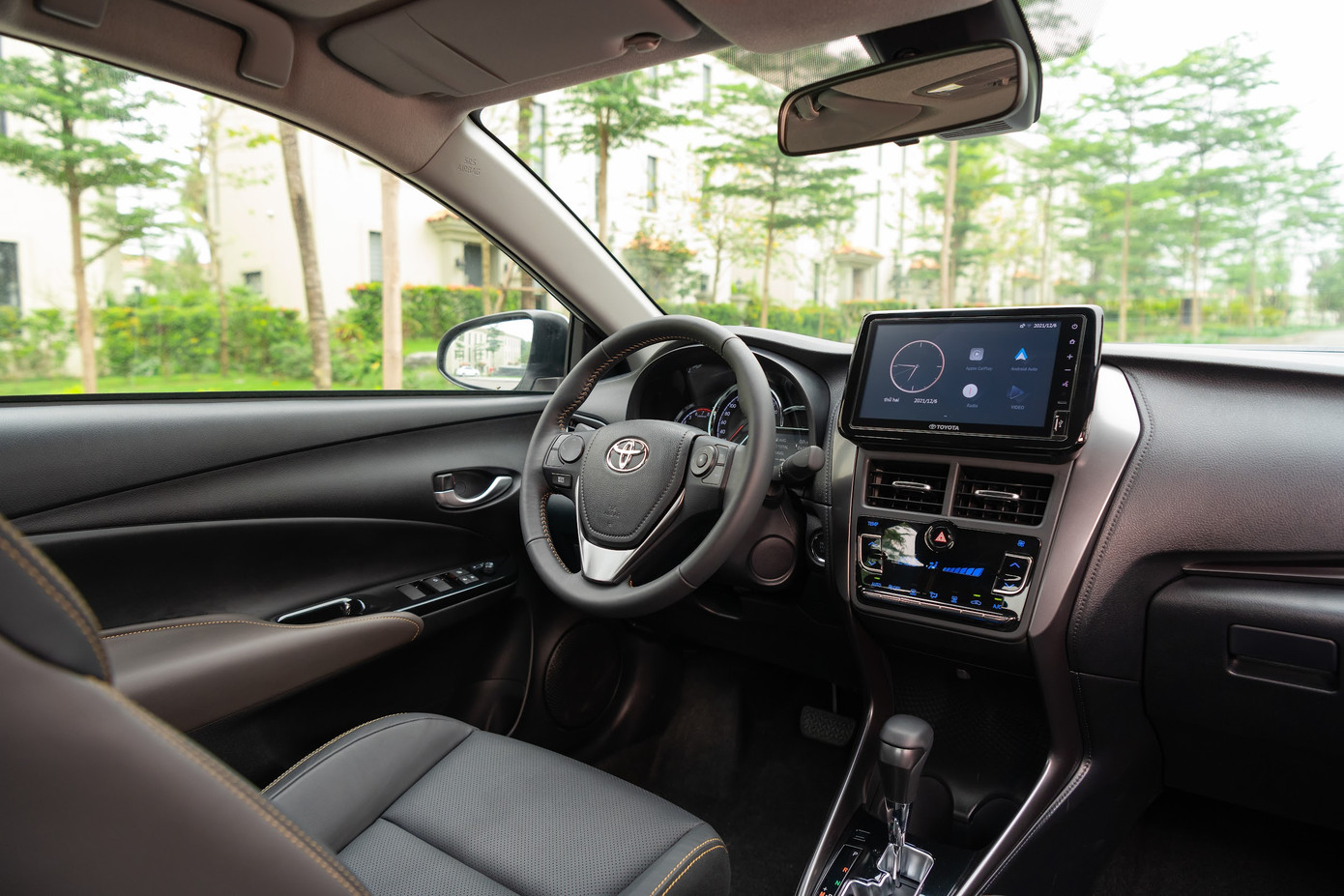 Tiện nghi giải trí của Vios 2023 được nâng cấp, phù hợp với nhu cầu người tiêu dùng.