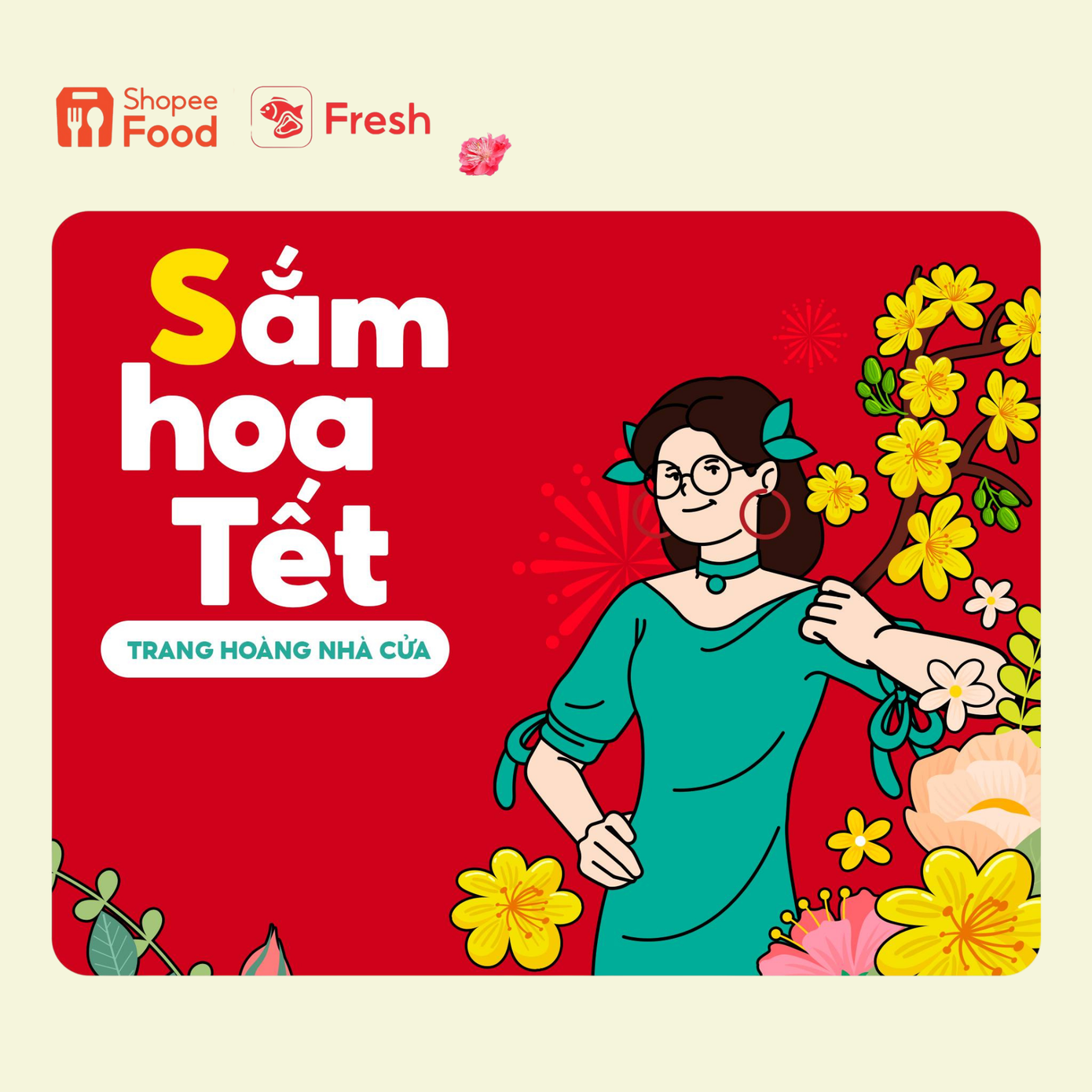 Chưa hết, chị em hoàn toàn có thể mua hoa cắm Tết và trang hoàng nhà cửa với nhiều loại hoa đa sắc từ ShopeeFood ngay từ bây giờ, chẳng cần chen lấn chợ hoa mà vẫn có đủ mai đào cúc trúc chơi Tết Chưa hết, chị em hoàn toàn có thể mua hoa cắm Tết và trang hoàng nhà cửa với nhiều loại hoa đa sắc từ ShopeeFood ngay từ bây giờ, chẳng cần chen lấn chợ hoa mà vẫn có đủ mai đào cúc trúc chơi Tết