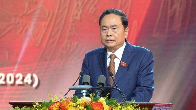 Phó Chủ tịch Thường trực Quốc hội Trần Thanh Mẫn – Trưởng Ban Chỉ đạo Giải Diên Hồng phát biểu tại Lễ trao giải