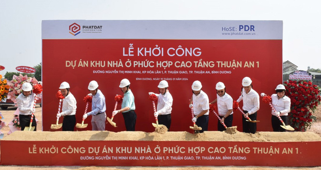 Lễ khởi công Dự án Khu Nhà ở Phức hợp Cao tầng Thuận An 1 tại Bình Dương ngày 19/1/2024