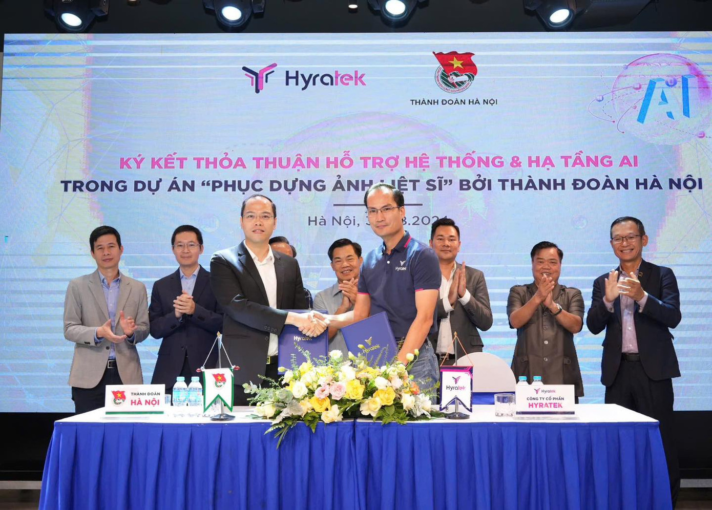 Việc ký kết thỏa thuận hợp tác với Hyratek và Qualcomm sẽ giúp Thành Đoàn Hà Nội đẩy nhanh tiến độ, chất lượng dự án "Phục dựng ảnh liệt sĩ".