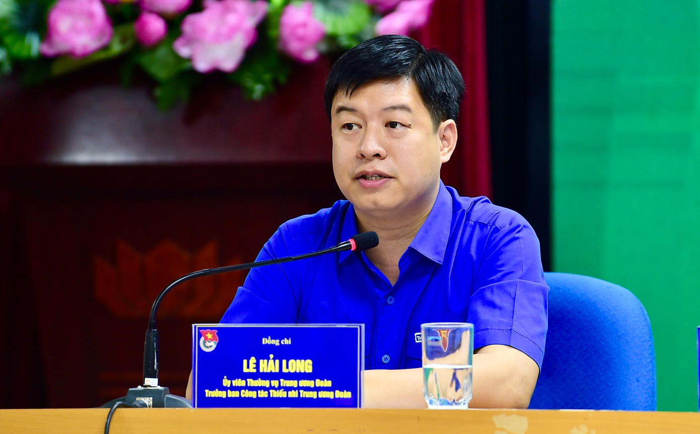 Anh Lê Hải Long - Trưởng ban Công tác thiếu nhi T.Ư Đoàn, Phó chủ tịch thường trực Hội đồng Đội T.Ư. Ảnh: Xuân Tùng