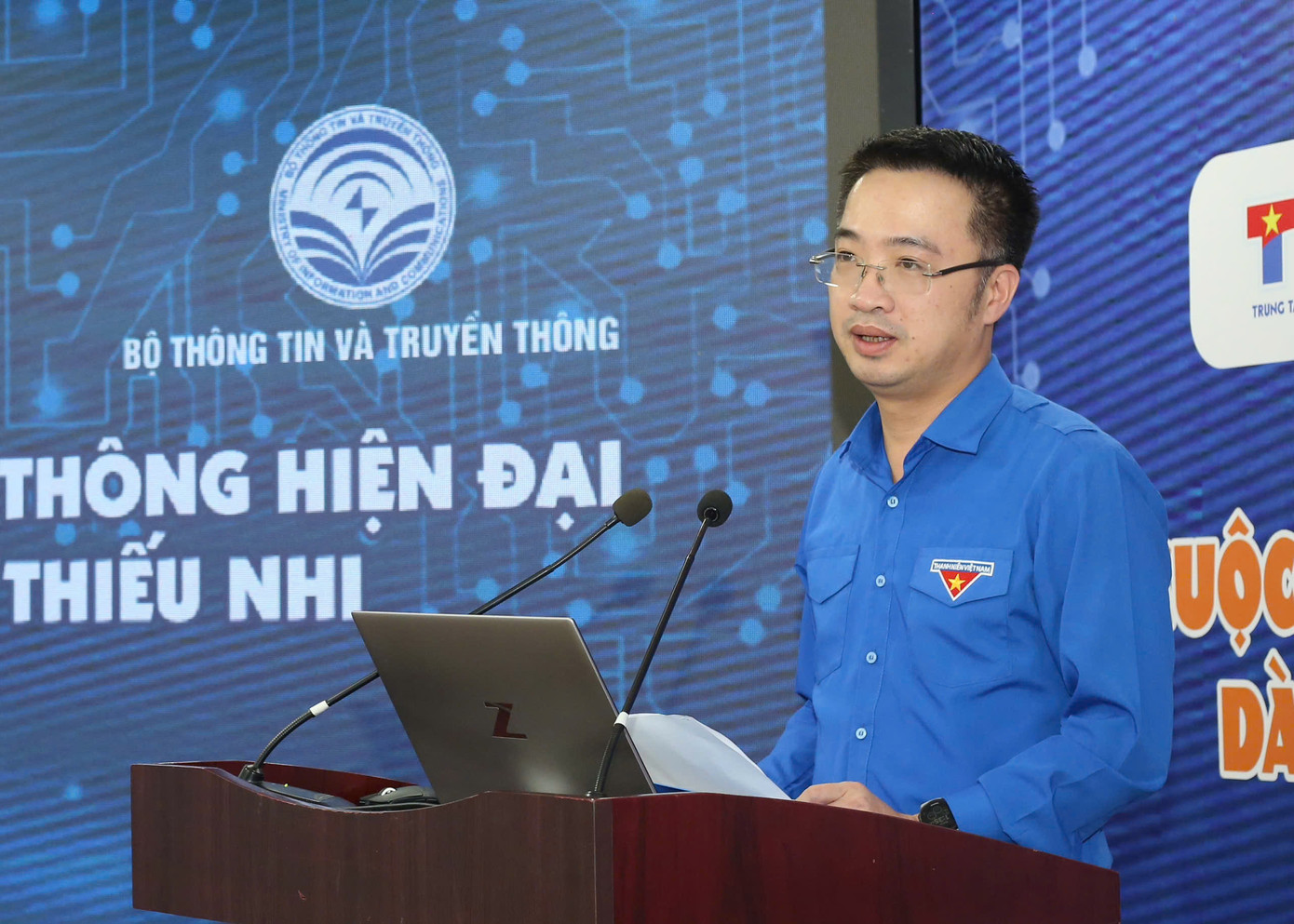 Bí thư T.Ư Đoàn Nguyễn Tường Lâm phát biểu tại chương trình. Ảnh: Bảo Anh