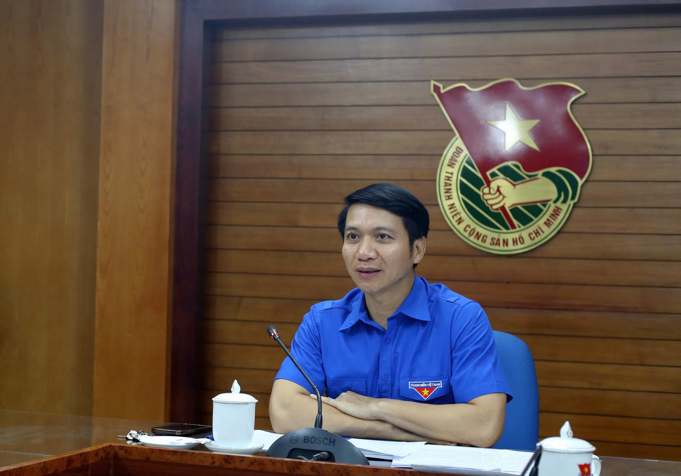 Anh Nguyễn Ngọc Lương - Bí thư thường trực T.Ư Đoàn, Chủ tịch T.Ư Hội LHTN Việt Nam, Trưởng Ban Chỉ đạo Chiến dịch kết luận cuộc họp. Ảnh: Bảo Anh Anh Nguyễn Ngọc Lương - Bí thư thường trực T.Ư Đoàn, Chủ tịch T.Ư Hội LHTN Việt Nam, Trưởng Ban Chỉ đạo Chiến dịch kết luận cuộc họp. Ảnh: Bảo Anh