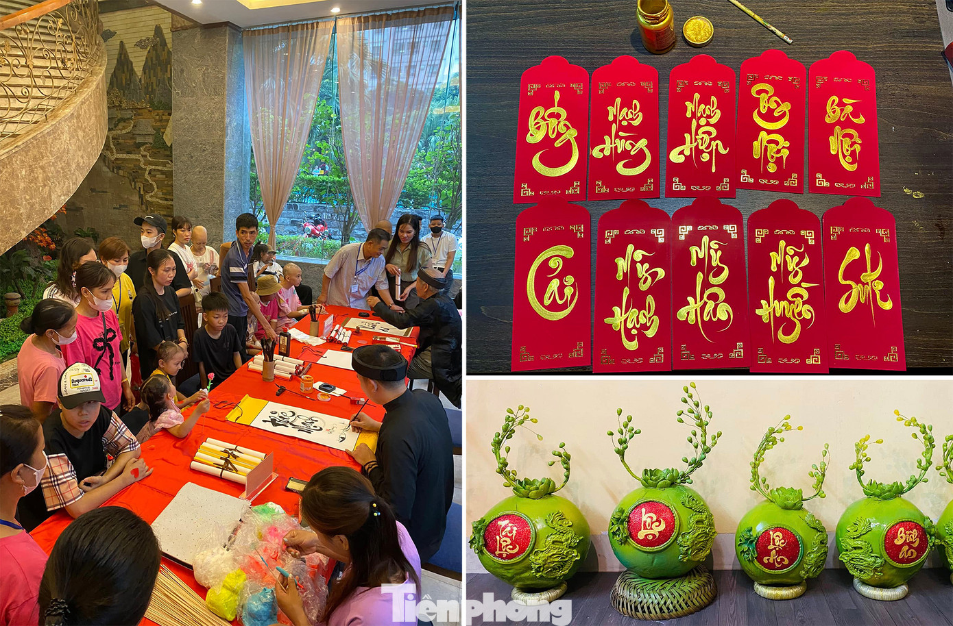 Nguyễn Văn Tùng viết chữ trên nhiều chất liệu. Ảnh: NVCC Nguyễn Văn Tùng viết chữ trên nhiều chất liệu. Ảnh: NVCC