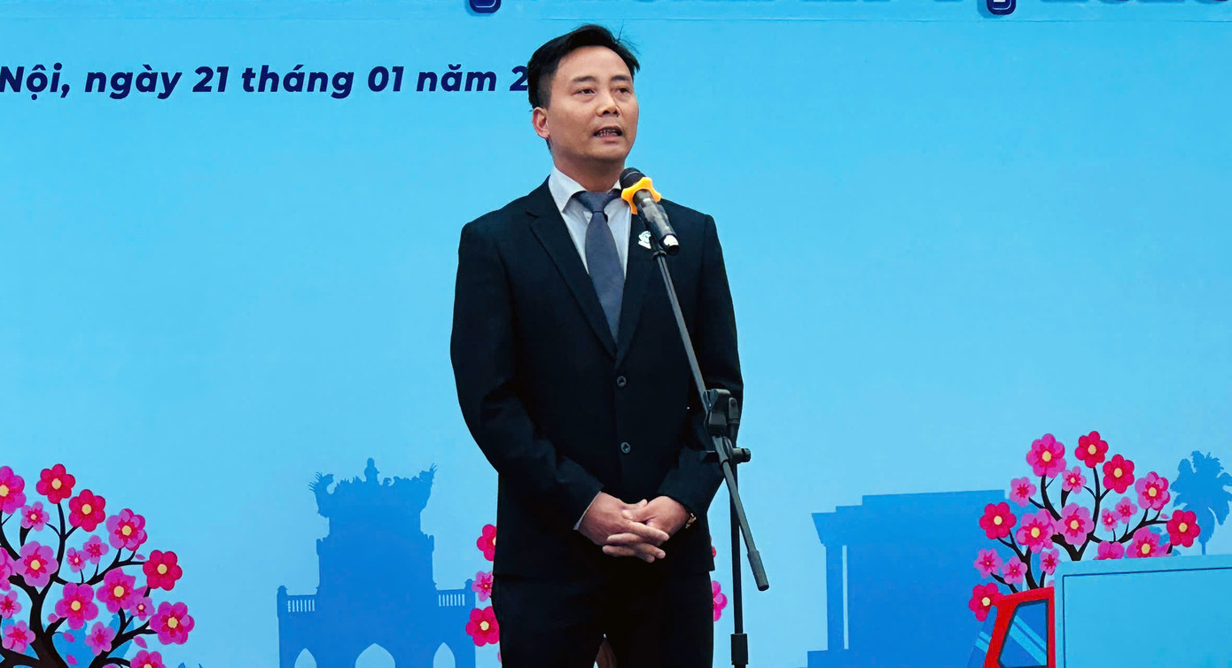 Anh Nguyễn Đức Tiến phát biểu tại chương trình. Ảnh: CTV Anh Nguyễn Đức Tiến phát biểu tại chương trình. Ảnh: CTV