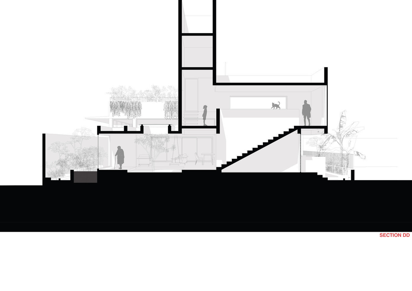 Từ yêu cầu của gia chủ, kiến trúc sư thiết kế khu đất phía trước và sau của ngôi nhà, thành vườn cho thú cưng vui chơi. Từ yêu cầu của gia chủ, kiến trúc sư thiết kế khu đất phía trước và sau của ngôi nhà, thành vườn cho thú cưng vui chơi.