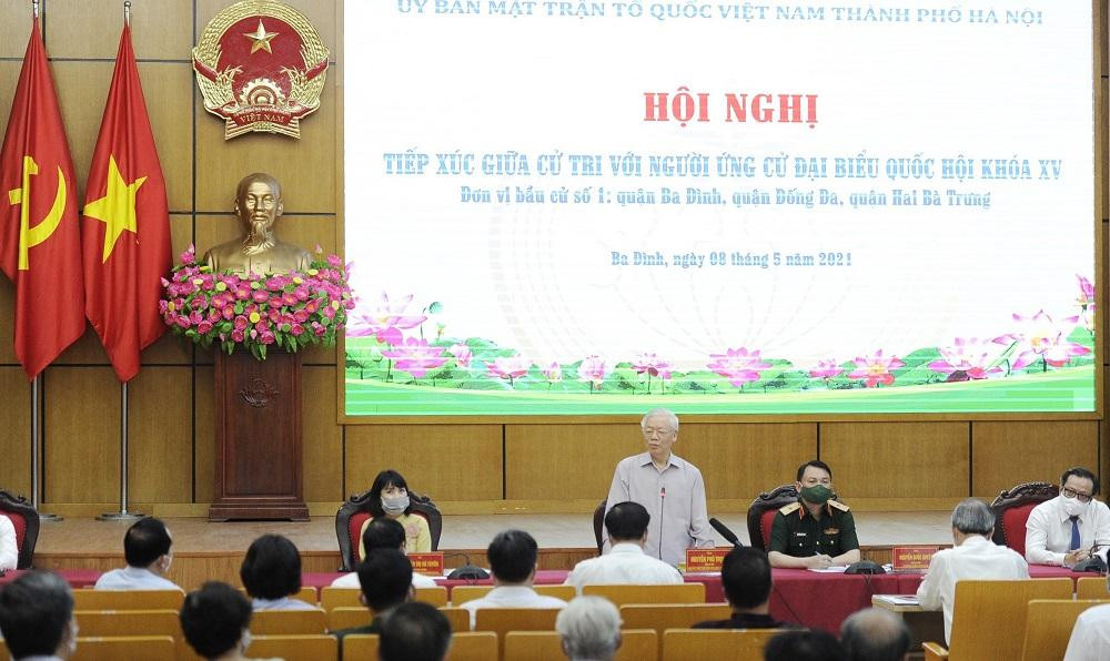 Hội nghị tiếp xúc cử tri với những người ứng cử đại biểu Quốc hội khóa XV (Ảnh Nhật Minh) Hội nghị tiếp xúc cử tri với những người ứng cử đại biểu Quốc hội khóa XV (Ảnh Nhật Minh)