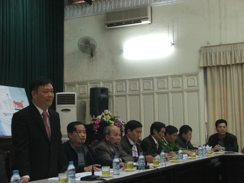 Lãnh đạo Quận Hai Bà Trưng phát biểu tại cuộc họp báo