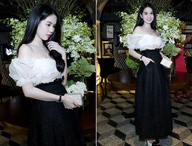 Tới dự sinh nhật một người bạn, người đẹp 9x gây chú ý khi diện bộ váy với phần tay bồng, cúp ngực, khác biệt so với những bộ váy body ôm sát thường thấy