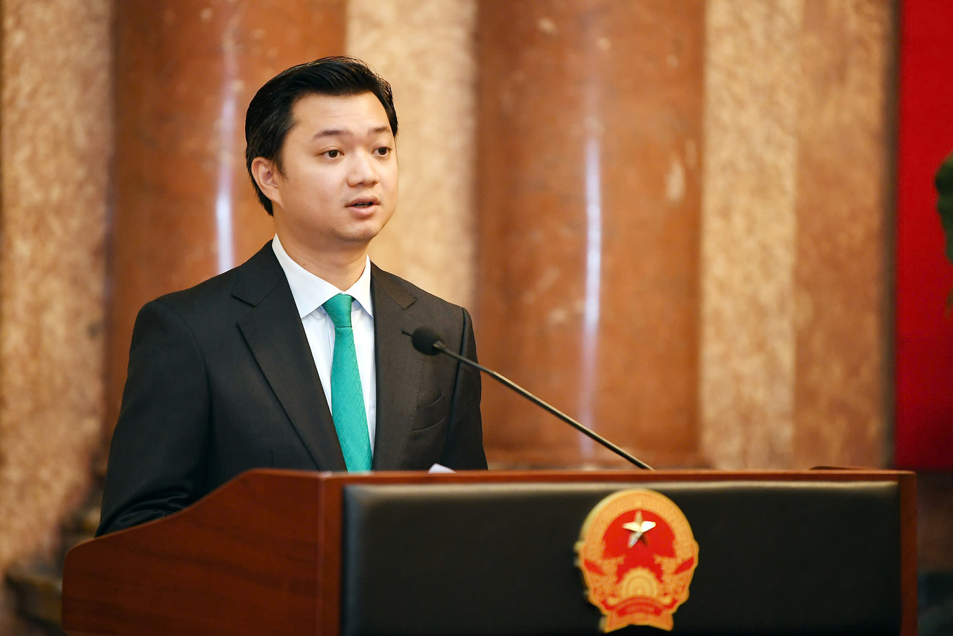 Anh Nguyễn Minh Triết - Bí thư T.Ư Đoàn, Chủ tịch T.Ư Hội SVVN thông tin về Giải thưởng Khuê Văn Các lần đầu tiên được tổ chức. Ảnh: Dương Triều Anh Nguyễn Minh Triết - Bí thư T.Ư Đoàn, Chủ tịch T.Ư Hội SVVN thông tin về Giải thưởng Khuê Văn Các lần đầu tiên được tổ chức. Ảnh: Dương Triều