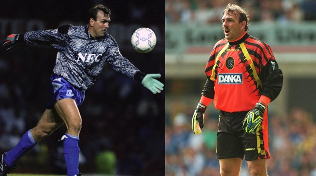 Neville Southall thời còn bắt cho Everton và hiện tại. Neville Southall thời còn bắt cho Everton và hiện tại