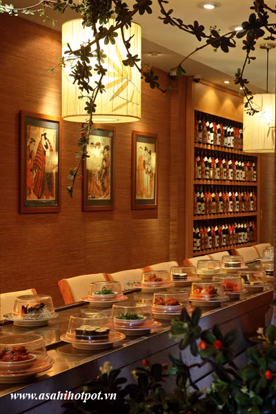 Góc không gian tầng 1 tại Asahi Hot Pot