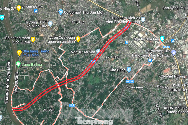 Vị trí dự án Vành đai 3 TPHCM đoạn Bình Dương Vị trí dự án Vành đai 3 TPHCM đoạn Bình Dương