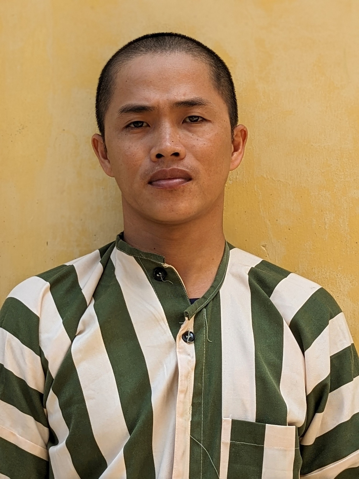 Đối tượng Trần Văn Cường tại cơ quan công an