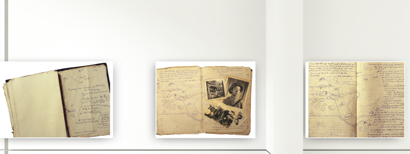 Những trang nhật ký được ghi ngay tại chiến hào Điện Biên Phủ năm xưa. Những trang nhật ký được ghi ngay tại chiến hào Điện Biên Phủ năm xưa.