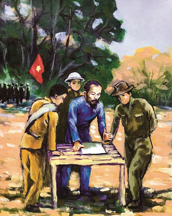 Hình ảnh Chủ tịch Hồ Chí Minh được khắc họa ở nhiều khía cạnh của đời sống và làm cách mạng.