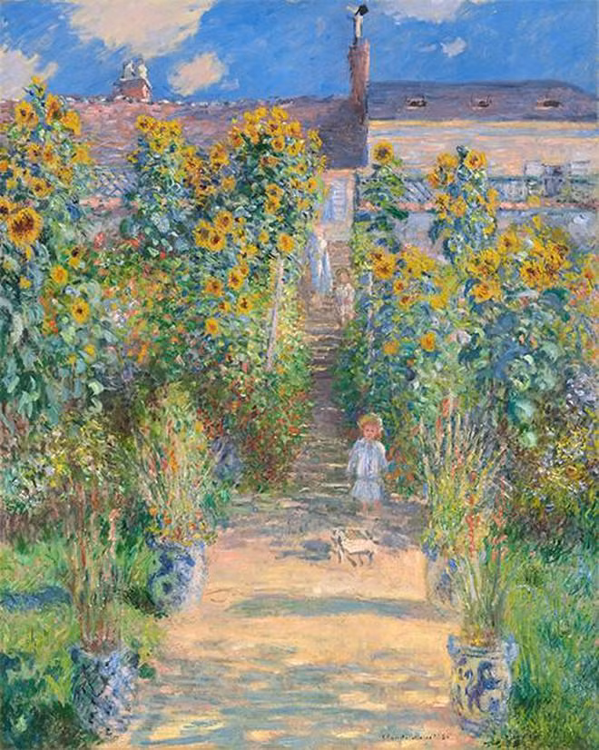 Tác phẩm “Vườn Monet ở Vetheuil” của họa sĩ Monet