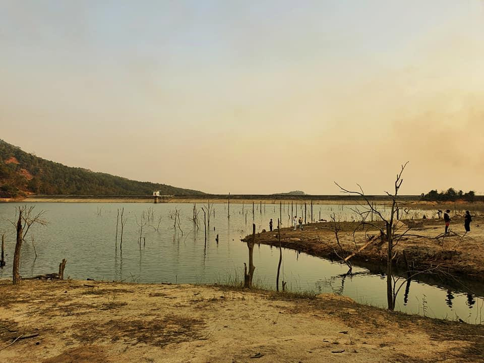 Hoàng hôn tại đập Tân Sơn - Ảnh: Lê Đức Anh