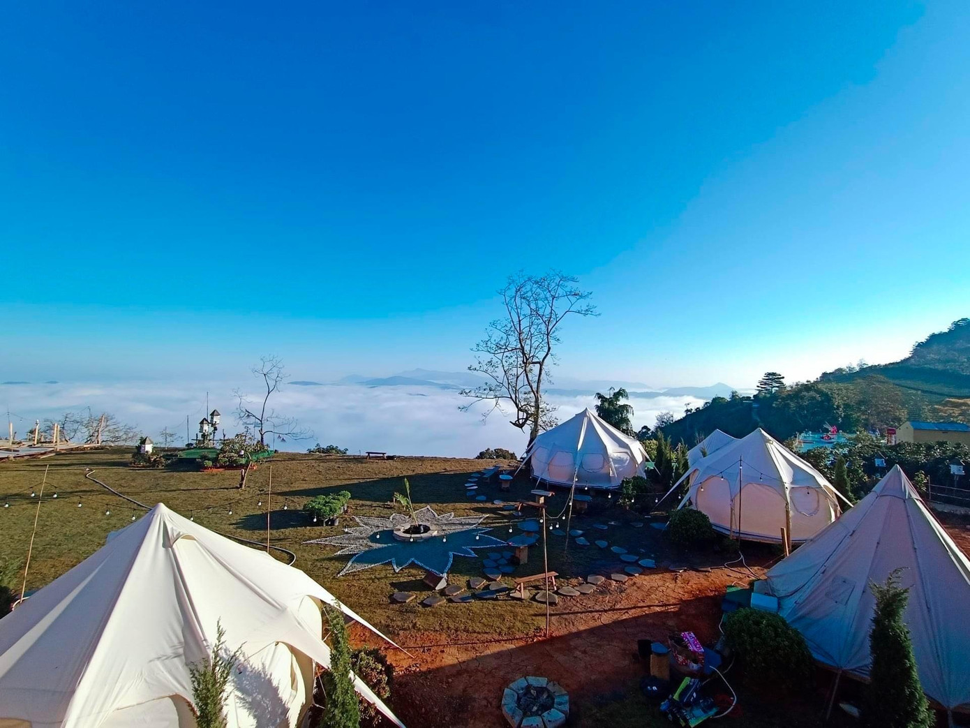 Hòa mình vào thiên nhiên... - Ảnh: Cloud View Glamping & Camping Hòa mình vào thiên nhiên... - Ảnh: Cloud View Glamping & Camping